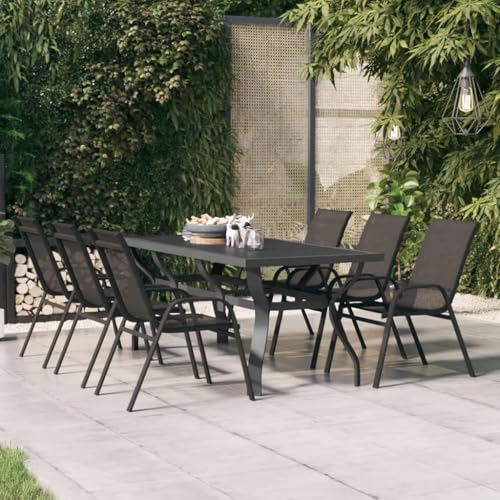 Qnhdfrt Robuster Gartentisch Grau Schwarz 180x80x70 cm mit Pulverbeschichtetem Stahl und Gehärtetem Glas für Balkon Terrasse Garten Outdoor Bereich Elegantes Design Qnhdfrt Robuster Gartentisch Grau Schwarz 180x80x70 cm mit Pulverbeschichtetem Stahl und Gehärtetem Glas für Balkon Terrasse Garten Outdoor Bereich Elegantes Design von Qnhdfrt