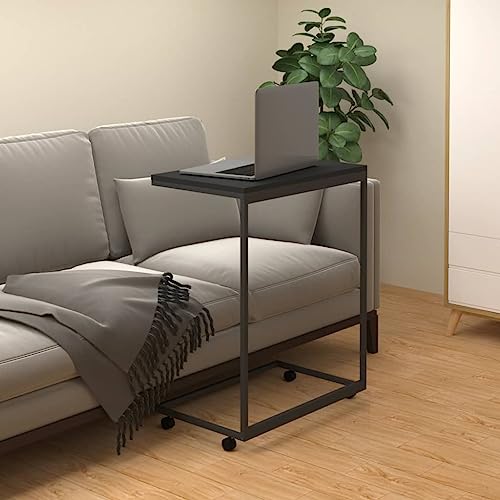Qnhdfrt Rollbarer Beistelltisch Schwarz mit C-Design Holzwerkstoff 55x35x70 cm Schmaler Couchtisch mit Rollen für Wohnzimmer Schlafzimmer Qnhdfrt Rollbarer Beistelltisch Schwarz mit C-Design Holzwerkstoff 55x35x70 cm Schmaler Couchtisch mit Rollen für Wohnzimmer Schlafzimmer von Qnhdfrt