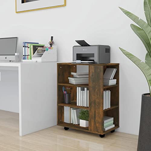 Qnhdfrt Rollschrank Aufbewahrungsschrank Holzwerkstoff Räuchereiche 60x35x75 cm Mobiler Schrank mit Feststellbaren Rollen für Büro Schreibtisch Organizer Qnhdfrt Rollschrank Aufbewahrungsschrank Holzwerkstoff Räuchereiche 60x35x75 cm Mobiler Schrank mit Feststellbaren Rollen für Büro Schreibtisch Organizer von Qnhdfrt
