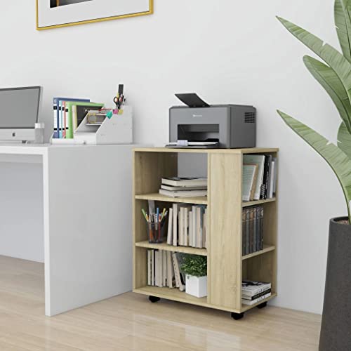 Qnhdfrt Rollschrank Sonoma-Eiche Holzwerkstoff Mobil mit Rollen 60x35x75 cm Moderner Aufbewahrungsschrank für Büro und Homeoffice Qnhdfrt Rollschrank Sonoma-Eiche Holzwerkstoff Mobil mit Rollen 60x35x75 cm Moderner Aufbewahrungsschrank für Büro und Homeoffice von Qnhdfrt