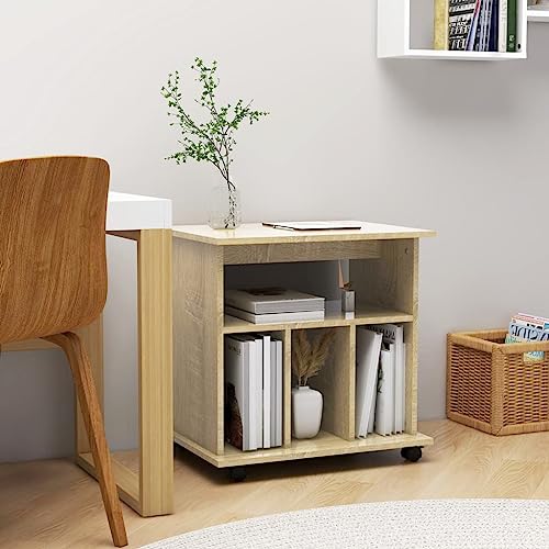 Qnhdfrt Rollschrank Sonoma-Eiche aus Holzwerkstoff mit 4 Rollen 60x45x60 cm Moderner mobiler Aufbewahrungsschrank für Büro und Haushalt Qnhdfrt Rollschrank Sonoma-Eiche aus Holzwerkstoff mit 4 Rollen 60x45x60 cm Moderner mobiler Aufbewahrungsschrank für Büro und Haushalt von Qnhdfrt