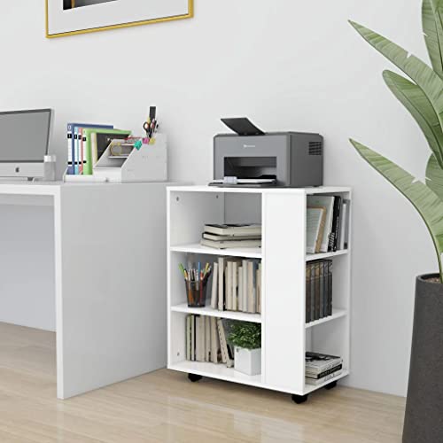Qnhdfrt Rollschrank Weiß 60x35x75 cm aus Holzwerkstoff mit 4 Rollen Modernes Design für Büro Haushalt und Aufbewahrung Qnhdfrt Rollschrank Weiß 60x35x75 cm aus Holzwerkstoff mit 4 Rollen Modernes Design für Büro Haushalt und Aufbewahrung von Qnhdfrt