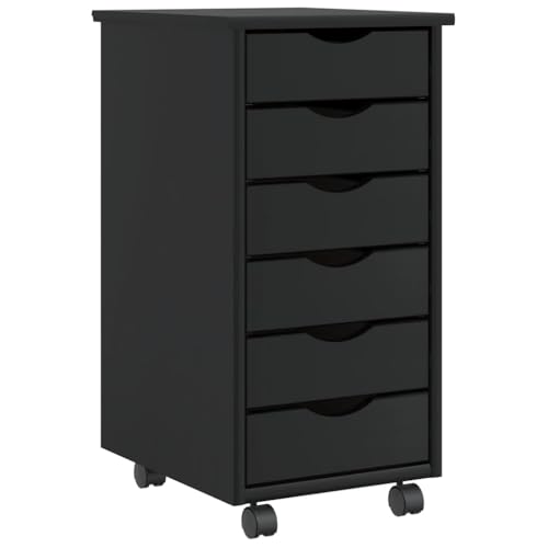 Qnhdfrt Rollschrank mit Schubladen Moss Schwarz Kiefer Massivholz 34x39x65,5 cm Aktenschrank auf Rollen platzsparender mehrzweckschrank für Büro Wohnzimmer Küche und Garten Qnhdfrt Rollschrank mit Schubladen Moss Schwarz Kiefer Massivholz 34x39x65,5 cm Aktenschrank auf Rollen platzsparender mehrzweckschrank für Büro Wohnzimmer Küche und Garten von Qnhdfrt
