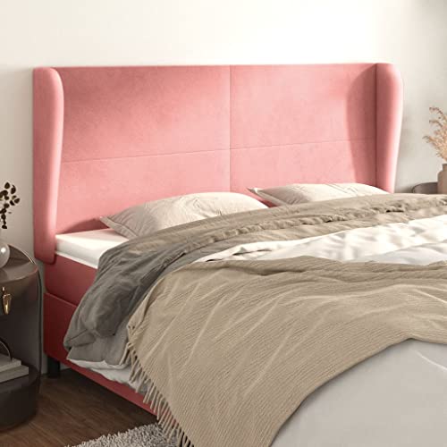Qnhdfrt Rosa Kopfteil Samt mit Höhenverstellung 163x118/128 cm Modernes Bequemes Bett Headboard für Schlafzimmer und Gästezimmer Qnhdfrt Rosa Kopfteil Samt mit Höhenverstellung 163x118/128 cm Modernes Bequemes Bett Headboard für Schlafzimmer und Gästezimmer von Qnhdfrt