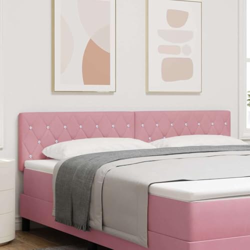 Qnhdfrt Rosa Kopfteil aus Samt 90x40 cm Höhenverstellbar Wandmontiertes Bettkopfteil mit Kristallknöpfen Modernes Gepolstertes Wandkissen für Schlafzimmer Qnhdfrt Rosa Kopfteil aus Samt 90x40 cm Höhenverstellbar Wandmontiertes Bettkopfteil mit Kristallknöpfen Modernes Gepolstertes Wandkissen für Schlafzimmer von Qnhdfrt