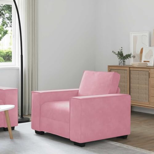 Qnhdfrt Rosa Samt Relaxsessel 60 cm Sitzbreite – Bequemer Lounge Sessel mit Breiten Armlehnen für Entspannung, Lesen und Fernsehen in Wohnzimmer, Büro oder Gästezimmer Qnhdfrt Rosa Samt Relaxsessel 60 cm Sitzbreite – Bequemer Lounge Sessel mit Breiten Armlehnen für Entspannung, Lesen und Fernsehen in Wohnzimmer, Büro oder Gästezimmer von Qnhdfrt