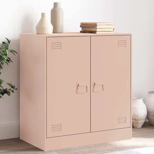 Qnhdfrt Rosa Sideboard Schrank aus Kaltgewalztem Stahl 67x39x73 cm Robustes Design mit 4 Fächern und Griffen für Wohnzimmer Küche Flur Qnhdfrt Rosa Sideboard Schrank aus Kaltgewalztem Stahl 67x39x73 cm Robustes Design mit 4 Fächern und Griffen für Wohnzimmer Küche Flur von Qnhdfrt