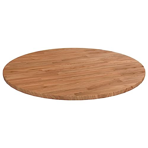 Qnhdfrt Runde Tischplatte aus Massivem Eichenholz Ø90x1,5 cm Behandelte Oberfläche Rustikales Design für Couchtisch Beistelltisch Bartisch und mehr Qnhdfrt Runde Tischplatte aus Massivem Eichenholz Ø90x1,5 cm Behandelte Oberfläche Rustikales Design für Couchtisch Beistelltisch Bartisch und mehr von Qnhdfrt