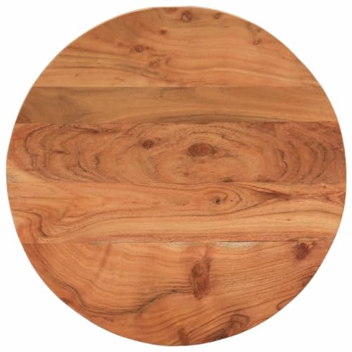 Qnhdfrt Runde Tischplatte aus massivem Akazienholz Ø50x3,8 cm Natürliche unbehandelte Oberfläche für Bartisch Beistelltisch oder Möbelprojekte Robust & Langlebig Qnhdfrt Runde Tischplatte aus massivem Akazienholz Ø50x3,8 cm Natürliche unbehandelte Oberfläche für Bartisch Beistelltisch oder Möbelprojekte Robust & Langlebig von Qnhdfrt