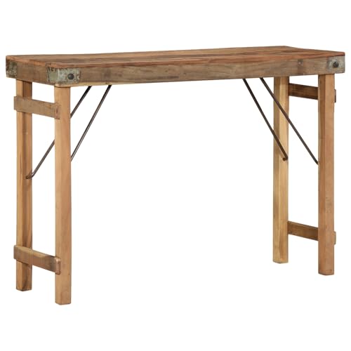 Qnhdfrt Rustikaler Beistelltisch aus Massivholz Altholz Braun Rechteckig 110x35x76 cm mit Gewachster Oberfläche für Wohnzimmer und Schlafzimmer als Couchtisch oder Nachttisch Qnhdfrt Rustikaler Beistelltisch aus Massivholz Altholz Braun Rechteckig 110x35x76 cm mit Gewachster Oberfläche für Wohnzimmer und Schlafzimmer als Couchtisch oder Nachttisch von Qnhdfrt