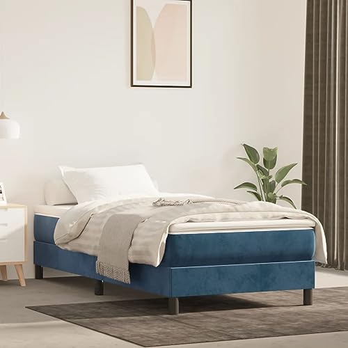 Qnhdfrt Samt Bettgestell Dunkelblau 80x200 cm mit Stützbeinen und Sperrholzlatten für erholsamen Schlaf im Schlafzimmer Qnhdfrt Samt Bettgestell Dunkelblau 80x200 cm mit Stützbeinen und Sperrholzlatten für erholsamen Schlaf im Schlafzimmer von Qnhdfrt