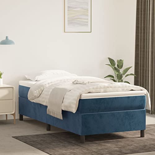 Qnhdfrt Samt Bettgestell Dunkelblau 90x190 cm mit Stabilen Stützbeinen und Sperrholzlatten für Erholsamen Schlaf im Schlafzimmer Qnhdfrt Samt Bettgestell Dunkelblau 90x190 cm mit Stabilen Stützbeinen und Sperrholzlatten für Erholsamen Schlaf im Schlafzimmer von Qnhdfrt