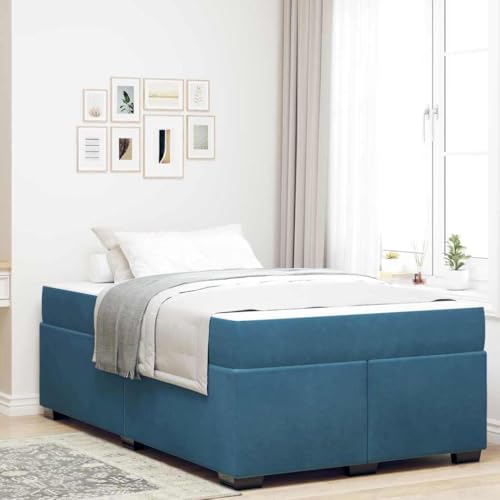 Qnhdfrt Samt Bettgestell mit Matratze 120 x 190 cm Modernes Design Dunkelblau Robuster Sperrholzrahmen bis 140 kg Fester Lattenrost für Schlafzimmer Gästebett Single Bed Qnhdfrt Samt Bettgestell mit Matratze 120 x 190 cm Modernes Design Dunkelblau Robuster Sperrholzrahmen bis 140 kg Fester Lattenrost für Schlafzimmer Gästebett Single Bed von Qnhdfrt