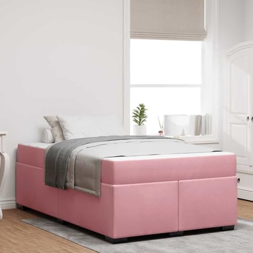 Qnhdfrt Samt Bettgestell mit Matratze 120 x 190 cm Rosa Modernes Design Robuster Sperrholzrahmen bis 140 kg Belastbar Hochdichte Schaummatratze für en Schlafkomfort Qnhdfrt Samt Bettgestell mit Matratze 120 x 190 cm Rosa Modernes Design Robuster Sperrholzrahmen bis 140 kg Belastbar Hochdichte Schaummatratze für en Schlafkomfort von Qnhdfrt