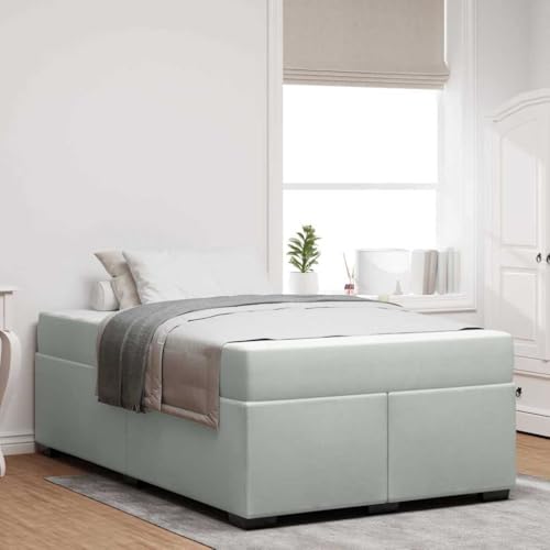 Qnhdfrt Samt Bettgestell mit Matratze 120 x 200 cm Modernes Design Robuster Sperrholzrahmen bis 140 kg Belastbar Hochdichte Schaummatratze für en Schlafkomfort Hellgrau Qnhdfrt Samt Bettgestell mit Matratze 120 x 200 cm Modernes Design Robuster Sperrholzrahmen bis 140 kg Belastbar Hochdichte Schaummatratze für en Schlafkomfort Hellgrau von Qnhdfrt