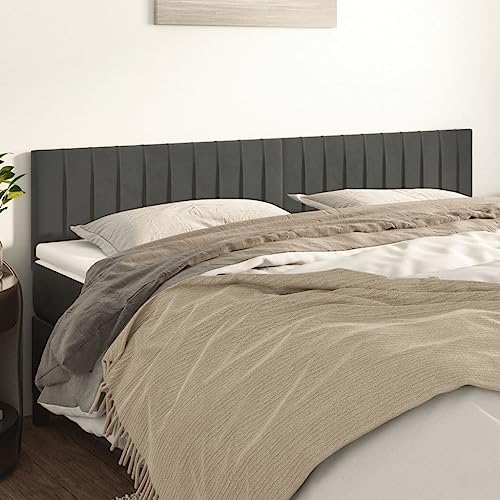 Qnhdfrt Samt Bettkopfteil 2er Set Dunkelgrau 100x5x78/88 cm Höhenverstellbar Lärchenholzbeine Modernes Rückenlehne für Schlafzimmer Wohnstil Qnhdfrt Samt Bettkopfteil 2er Set Dunkelgrau 100x5x78/88 cm Höhenverstellbar Lärchenholzbeine Modernes Rückenlehne für Schlafzimmer Wohnstil von Qnhdfrt