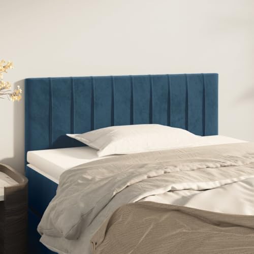 Qnhdfrt Samt Bettkopfteil Dunkelblau 100x5x78/88 cm Höhenverstellbar mit massiven Lärchenholzbeinen Bequeme Rückenlehne Modernes Headboard for Bed für Schlafzimmer von Qnhdfrt