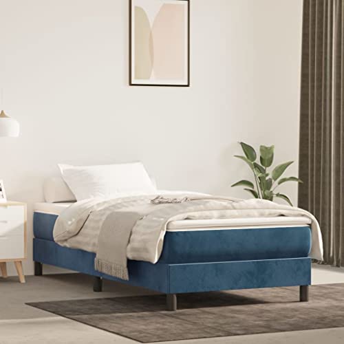 Qnhdfrt Samt Boxspringbett Dunkelblau 90x200 cm mit Taschenfederkernmatratze und mittelharter Unterstützung für erholsamen Schlaf im Schlafzimmer Qnhdfrt Samt Boxspringbett Dunkelblau 90x200 cm mit Taschenfederkernmatratze und mittelharter Unterstützung für erholsamen Schlaf im Schlafzimmer von Qnhdfrt