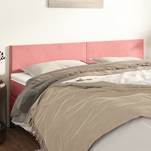 Qnhdfrt Samt Kopfteil 2er Set 100x5x78/88 cm Rosa Höhenverstellbar Robustes Lärchenholz Bequeme Rückenlehne Modernes Design für Schlafzimmer und Gästezimmer Qnhdfrt Samt Kopfteil 2er Set 100x5x78/88 cm Rosa Höhenverstellbar Robustes Lärchenholz Bequeme Rückenlehne Modernes Design für Schlafzimmer und Gästezimmer von Qnhdfrt