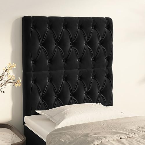Qnhdfrt Samt Kopfteil 2er Set 80x7x78/88 cm Schwarz Höhenverstellbar massives Lärchenholz Bequeme Rückenlehne zum Lesen für Schlafzimmer und Gästezimmer Qnhdfrt Samt Kopfteil 2er Set 80x7x78/88 cm Schwarz Höhenverstellbar massives Lärchenholz Bequeme Rückenlehne zum Lesen für Schlafzimmer und Gästezimmer von Qnhdfrt