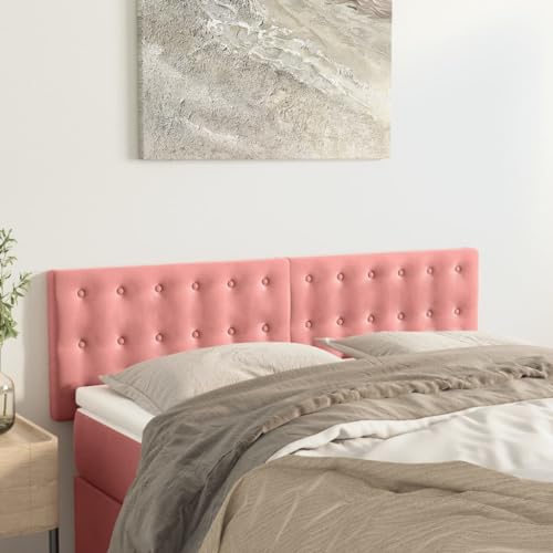 Qnhdfrt Samt Kopfteil 2er Set Rosa 72x5x78/88 cm Höhenverstellbar Soft Touch Rückenlehne für Bett Bedroom and Reading Nook Qnhdfrt Samt Kopfteil 2er Set Rosa 72x5x78/88 cm Höhenverstellbar Soft Touch Rückenlehne für Bett Bedroom and Reading Nook von Qnhdfrt
