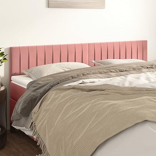 Qnhdfrt Samt Kopfteil 2er Set Rosa 90x5x78/88 cm Höhenverstellbar Massives Lärchenholz Bequem Modernes Design für Schlafzimmer und Gästezimmer Qnhdfrt Samt Kopfteil 2er Set Rosa 90x5x78/88 cm Höhenverstellbar Massives Lärchenholz Bequem Modernes Design für Schlafzimmer und Gästezimmer von Qnhdfrt