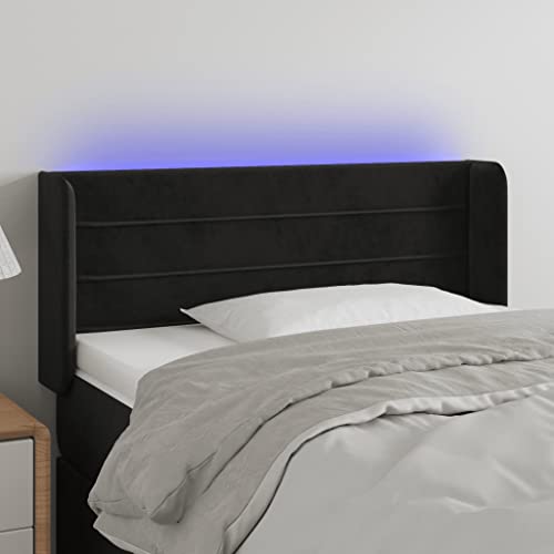 Qnhdfrt Samt Kopfteil Bett 83x16x78 88 cm Schwarz LED Höhenverstellbar Modernes Design Bequeme Rückenlehne für Schlafzimmer Qnhdfrt Samt Kopfteil Bett 83x16x78 88 cm Schwarz LED Höhenverstellbar Modernes Design Bequeme Rückenlehne für Schlafzimmer von Qnhdfrt