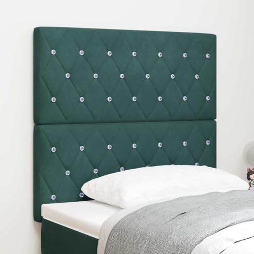 Qnhdfrt Samt Kopfteil Dunkelgrün 90 cm Höhe Höhenverstellbar Kristallknopf Bett Rückenlehne Modernes Design Robuste Kiefer massiv für Schlafzimmer und gemütliche Leseecken Qnhdfrt Samt Kopfteil Dunkelgrün 90 cm Höhe Höhenverstellbar Kristallknopf Bett Rückenlehne Modernes Design Robuste Kiefer massiv für Schlafzimmer und gemütliche Leseecken von Qnhdfrt