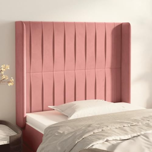 Qnhdfrt Samt Kopfteil für Bett Rosa 103x16x118/128 cm Höhenverstellbar Modernes Design mit weichem Wandpolster für Schlafzimmer Qnhdfrt Samt Kopfteil für Bett Rosa 103x16x118/128 cm Höhenverstellbar Modernes Design mit weichem Wandpolster für Schlafzimmer von Qnhdfrt