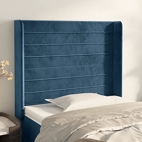 Qnhdfrt Samt Kopfteil mit Ohren Dunkelblau 103x118/128 cm Höhenverstellbar Stabiles Lärchenholz Bequeme Rückenlehne Modernes Design für Schlafzimmer Qnhdfrt Samt Kopfteil mit Ohren Dunkelblau 103x118/128 cm Höhenverstellbar Stabiles Lärchenholz Bequeme Rückenlehne Modernes Design für Schlafzimmer von Qnhdfrt