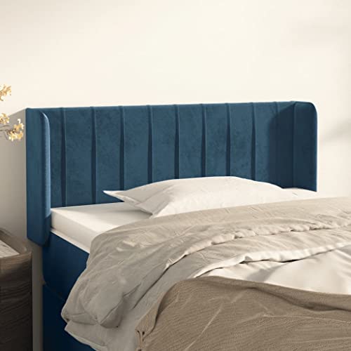 Qnhdfrt Samt Kopfteil mit Ohren Dunkelblau 93x16x78/88 cm Höhenverstellbares Bett Kopfteil aus massiver Lärche & luxuriösem Samt Modernes Design für Schlafzimmer und Gästezimmer Qnhdfrt Samt Kopfteil mit Ohren Dunkelblau 93x16x78/88 cm Höhenverstellbares Bett Kopfteil aus massiver Lärche & luxuriösem Samt Modernes Design für Schlafzimmer und Gästezimmer von Qnhdfrt