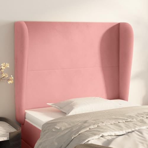 Qnhdfrt Samt Kopfteil mit Ohren Rosa 103x23x118/128 cm Höhenverstellbares Bett Kopfteil aus Lärchenholz Modernes Design für Schlafzimmer Jugendzimmer Gästezimmer Qnhdfrt Samt Kopfteil mit Ohren Rosa 103x23x118/128 cm Höhenverstellbares Bett Kopfteil aus Lärchenholz Modernes Design für Schlafzimmer Jugendzimmer Gästezimmer von Qnhdfrt