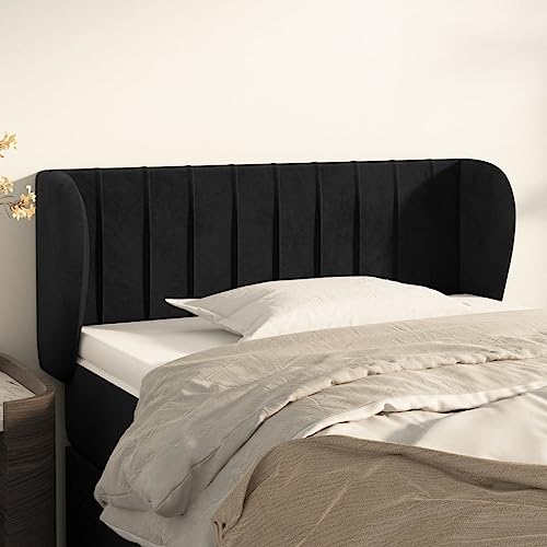 Qnhdfrt Samt Kopfteil mit Ohren Schwarz 103x23x78/88 cm Höhenverstellbar Lärchenholz Beine Bequeme Rückenlehne Modernes Design für Schlafzimmer und Gästezimmer Qnhdfrt Samt Kopfteil mit Ohren Schwarz 103x23x78/88 cm Höhenverstellbar Lärchenholz Beine Bequeme Rückenlehne Modernes Design für Schlafzimmer und Gästezimmer von Qnhdfrt
