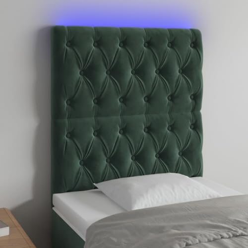 Qnhdfrt Samt LED Kopfteil Dunkelgrün 80x7x118/128 cm Höhenverstellbar Rückenlehne Bett Modernes Wohnzimmer Schlafzimmer Design Luxus Kopfenden for Bedroom Qnhdfrt Samt LED Kopfteil Dunkelgrün 80x7x118/128 cm Höhenverstellbar Rückenlehne Bett Modernes Wohnzimmer Schlafzimmer Design Luxus Kopfenden for Bedroom von Qnhdfrt