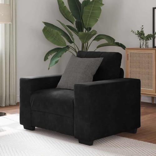 Qnhdfrt Samt Relaxsessel Schwarz 60 cm Sitzbreite Komfortables Design mit Weichen Polstern und Holzarmlehnen für Wohnzimmer, Schlafzimmer, Büro Qnhdfrt Samt Relaxsessel Schwarz 60 cm Sitzbreite Komfortables Design mit Weichen Polstern und Holzarmlehnen für Wohnzimmer, Schlafzimmer, Büro von Qnhdfrt
