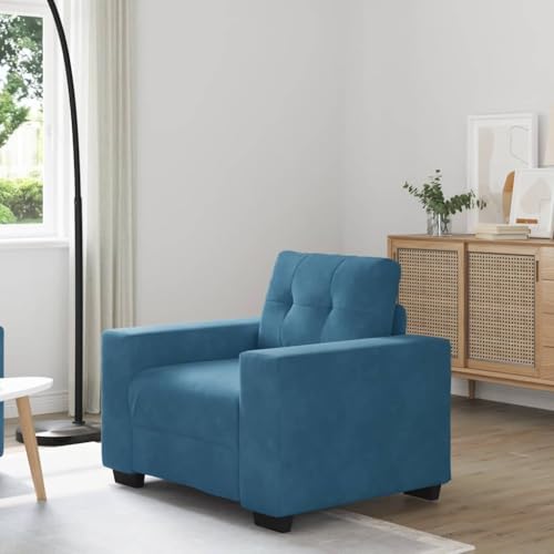 Qnhdfrt Samt Sessel Blau 60 cm Relaxsessel kleines Sofa mit bequemer Polsterung für Wohnzimmer Qnhdfrt Samt Sessel Blau 60 cm Relaxsessel kleines Sofa mit bequemer Polsterung für Wohnzimmer von Qnhdfrt