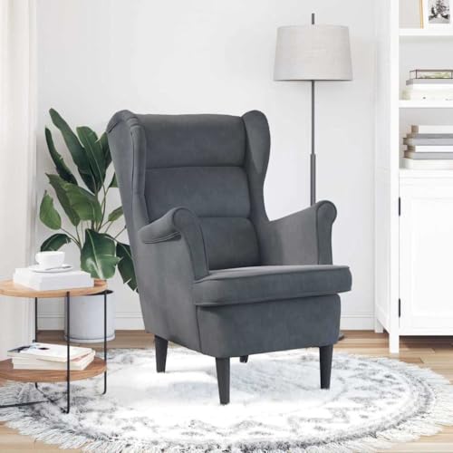 Qnhdfrt Samt Sessel Dunkelgrau 71x92x91 cm Modernes Loungesessel mit Armlehne Bequemer Lesesessel für Wohnzimmer Schlafzimmer Balkon Qnhdfrt Samt Sessel Dunkelgrau 71x92x91 cm Modernes Loungesessel mit Armlehne Bequemer Lesesessel für Wohnzimmer Schlafzimmer Balkon von Qnhdfrt