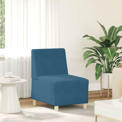 Qnhdfrt Samt Sessel ohne Armlehnen Blau 55 cm Komfortables Wohnzimmer Sofa für Lounge Lesen Qnhdfrt Samt Sessel ohne Armlehnen Blau 55 cm Komfortables Wohnzimmer Sofa für Lounge Lesen von Qnhdfrt