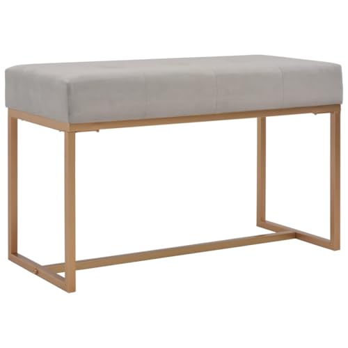 Qnhdfrt Samt Sitzbank Grau mit Goldenen Metallbeinen 80 cm Weiche Polsterung und Stabile Konstruktion für Flur Wohnzimmer und Schlafzimmer Elegante Sitzgelegenheit Qnhdfrt Samt Sitzbank Grau mit Goldenen Metallbeinen 80 cm Weiche Polsterung und Stabile Konstruktion für Flur Wohnzimmer und Schlafzimmer Elegante Sitzgelegenheit von Qnhdfrt
