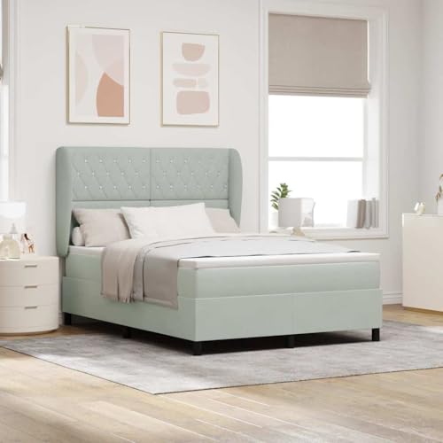 Qnhdfrt Samt Taschenfederkern Matratze 140 x 200 cm Hellgrau Boxspringbett mit mittelfester Unterstützung für erholsamen Schlaf im Schlafzimmer Qnhdfrt Samt Taschenfederkern Matratze 140 x 200 cm Hellgrau Boxspringbett mit mittelfester Unterstützung für erholsamen Schlaf im Schlafzimmer von Qnhdfrt