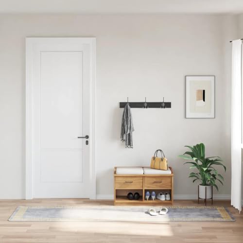 Qnhdfrt Samt Teppich Grau 80x300 cm Rutschfester Läufer Flur Wohnzimmer Schlafzimmer Modernes Design Weich & Pflegeleicht von Qnhdfrt