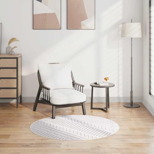 Qnhdfrt Samt Teppich Modern Schwarz Weiß 120 cm Durchmesser rutschfeste Rückseite Weich und Pflegeleicht für Wohnzimmer Schlafzimmer und Flur Qnhdfrt Samt Teppich Modern Schwarz Weiß 120 cm Durchmesser rutschfeste Rückseite Weich und Pflegeleicht für Wohnzimmer Schlafzimmer und Flur von Qnhdfrt
