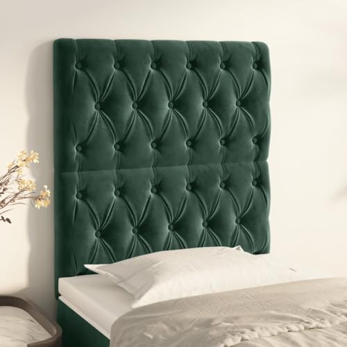 Qnhdfrt Samtkopfteil Dunkelgrün 2er Set 80 x 7 cm Höhenverstellbar Lärchenholzbeine für Schlafzimmer Rückenlehne mit bequemer Polsterung Qnhdfrt Samtkopfteil Dunkelgrün 2er Set 80 x 7 cm Höhenverstellbar Lärchenholzbeine für Schlafzimmer Rückenlehne mit bequemer Polsterung von Qnhdfrt