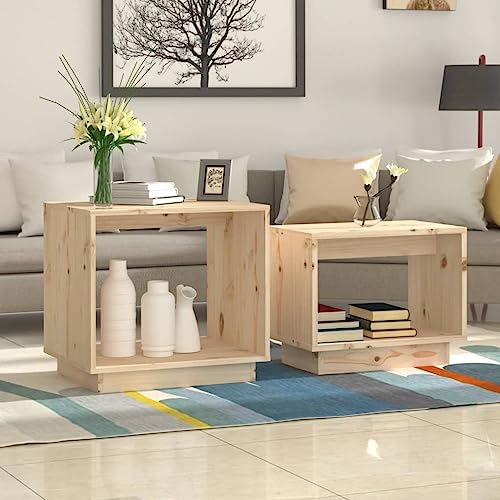 Qnhdfrt Satztische 2 Stück Massivholz Kiefer Beistelltisch Set Couchtisch und Nachttisch in 2 Größen Platzsparend für Wohnzimmer Schlafzimmer Qnhdfrt Satztische 2 Stück Massivholz Kiefer Beistelltisch Set Couchtisch und Nachttisch in 2 Größen Platzsparend für Wohnzimmer Schlafzimmer von Qnhdfrt