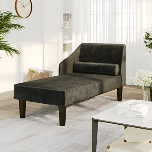 Qnhdfrt Schlafcouch mit Nackenrolle Schwarz Samt 120x57x63cm Kleines Sofa für Wohnzimmer Balkon Modernes Design Bequem Qnhdfrt Schlafcouch mit Nackenrolle Schwarz Samt 120x57x63cm Kleines Sofa für Wohnzimmer Balkon Modernes Design Bequem von Qnhdfrt