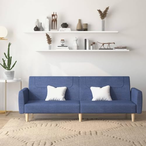 Qnhdfrt Schlafsofa 2-Sitzer Blau Stoff mit Einfacher Sofa zu Bett Umwandlung, Robustem Holzrahmen und Bequemer Polsterung für Wohnzimmer, Kleine Räume oder Büro Qnhdfrt Schlafsofa 2-Sitzer Blau Stoff mit Einfacher Sofa zu Bett Umwandlung, Robustem Holzrahmen und Bequemer Polsterung für Wohnzimmer, Kleine Räume oder Büro von Qnhdfrt