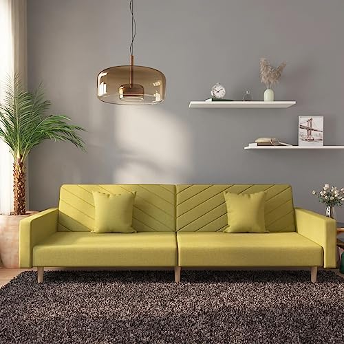 Qnhdfrt Schlafsofa 2-Sitzer Grün Stoff mit Schlaffunktion Ausziehbett und 2 Kissen Sofa Couch für kleine Räume Wohnzimmer Büro Bequem Robust Langlebig Qnhdfrt Schlafsofa 2-Sitzer Grün Stoff mit Schlaffunktion Ausziehbett und 2 Kissen Sofa Couch für kleine Räume Wohnzimmer Büro Bequem Robust Langlebig von Qnhdfrt