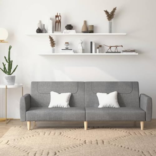 Qnhdfrt Schlafsofa 2-Sitzer Hellgrau Stoff Ausziehbares Gästebett Sofa Couch für Wohnzimmer Kleinwohnung Büro mit Einfacher Umwandlung Qnhdfrt Schlafsofa 2-Sitzer Hellgrau Stoff Ausziehbares Gästebett Sofa Couch für Wohnzimmer Kleinwohnung Büro mit Einfacher Umwandlung von Qnhdfrt
