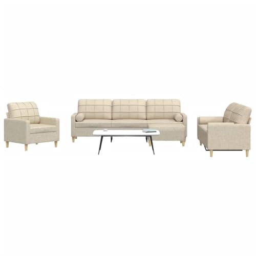 Qnhdfrt Schlafsofa Garnitur Set Creme mit Fußhocker und Dekokissen Sofa Couch Sessel für Wohnzimmer Balkon Qnhdfrt Schlafsofa Garnitur Set Creme mit Fußhocker und Dekokissen Sofa Couch Sessel für Wohnzimmer Balkon von Qnhdfrt
