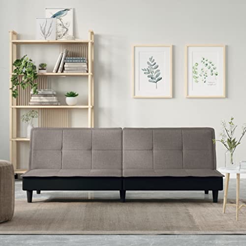 Qnhdfrt Schlafsofa Taupe Stoff 200 cm mit Verstellbarer Rückenlehne – Bequemes Gästebett und Sitzgelegenheit für kleine Räume wie Wohnzimmer oder Gästezimmer Qnhdfrt Schlafsofa Taupe Stoff 200 cm mit Verstellbarer Rückenlehne – Bequemes Gästebett und Sitzgelegenheit für kleine Räume wie Wohnzimmer oder Gästezimmer von Qnhdfrt